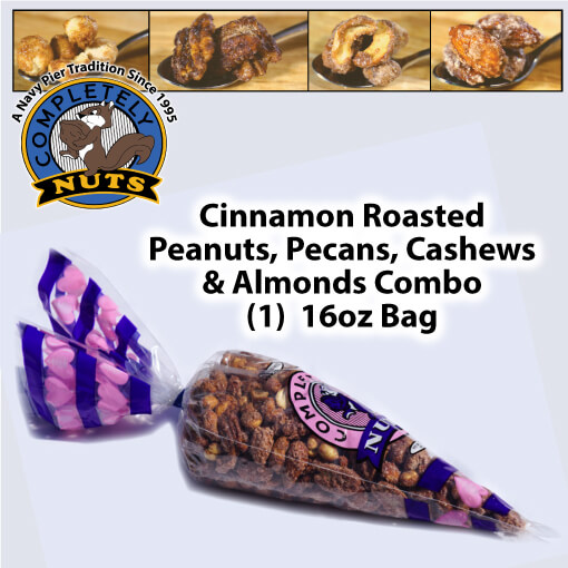 Cinnamon Roasted Peanuts, Pecans, Cashews & Almonds from Completely Nuts Inc