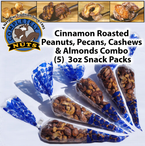 Cinnamon Roasted Peanuts, Pecans, Cashews & Almonds from Completely Nuts Inc